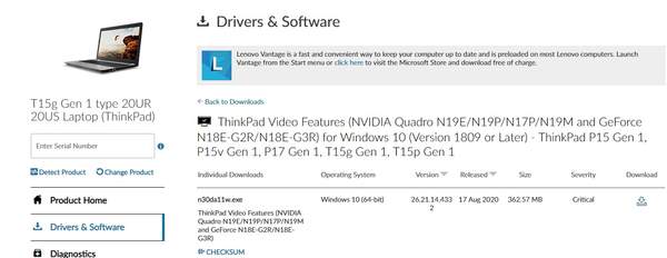 联想ThinkPad通过认证,型号或为T15g