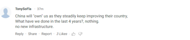 特朗普说 “拜登当选,中国将坐拥美国”,求美国网友此刻心理阴影面积……