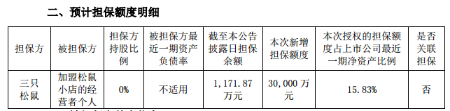 三只松鼠大力转型收效甚微 3亿担保加盟店引发争议