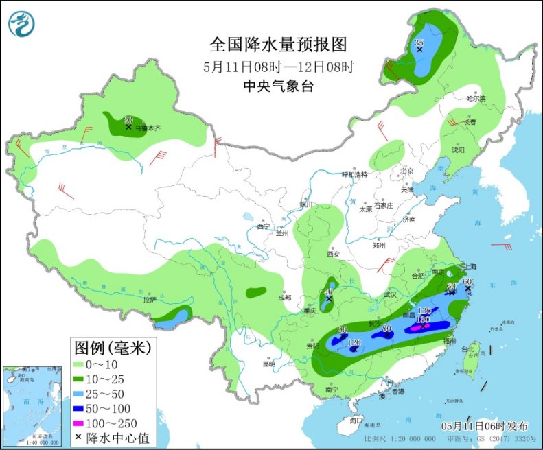 今日南方强降雨达鼎盛 华南依旧保持高“炎”值