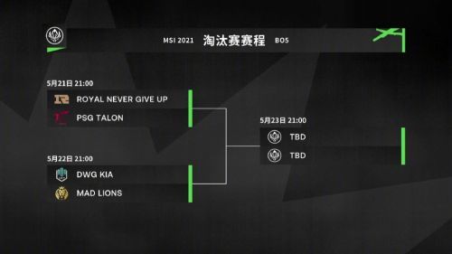 2021英雄联盟MSI淘汰赛赛程分享 MSI淘汰赛RNG赛程介绍