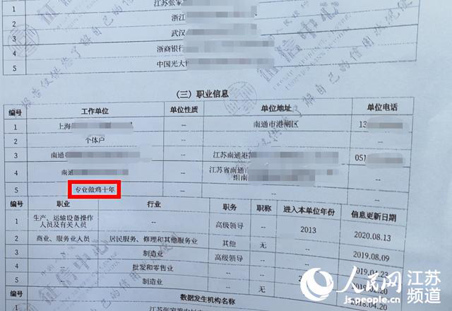 尚未收到反馈！南通一市民个人征信报告竟现侮辱字眼