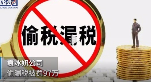啥情况？演员袁冰妍公司偷漏税被罚97万
