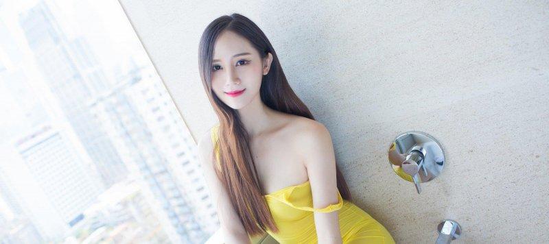 美女模特SISY思黄色泳装性感私房诱惑写真