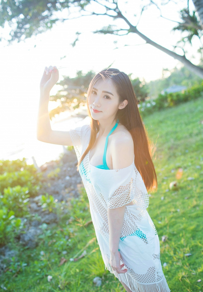 网纱透视装性感女神SISY思海边诱惑风情气质养眼私房写真