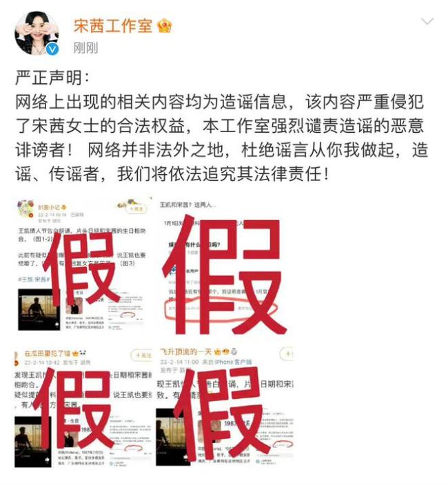 王凯宋茜疑似恋情？王凯方、宋茜方双双发文辟谣