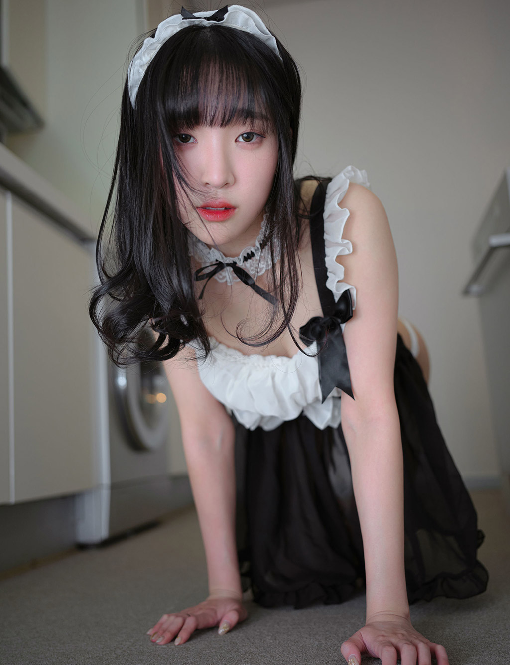 巨乳少女姜仁卿情趣女仆透视死库水