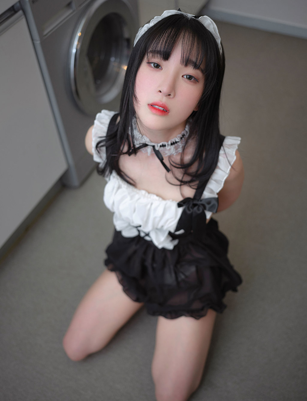 巨乳少女姜仁卿情趣女仆透视死库水