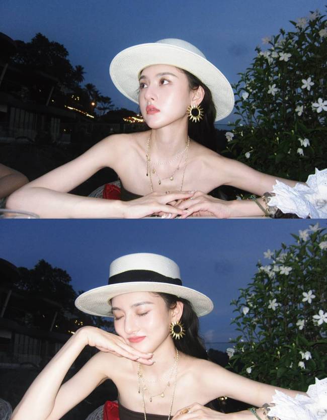 宋祖儿晒美拉德风穿搭 锁骨线条优美身材超绝