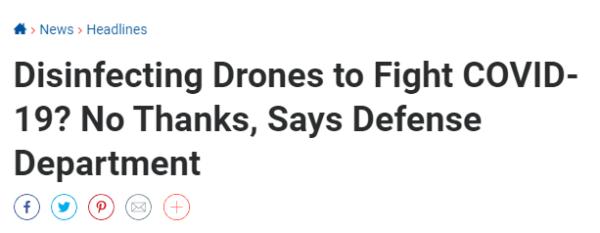 不顾五角大楼，美国基层出动中国无人机防疫