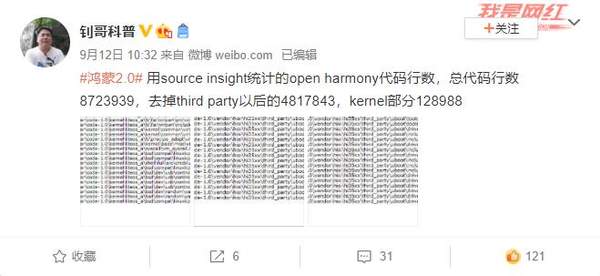 鸿蒙系统800万行代码,真正属于华为的有几行?