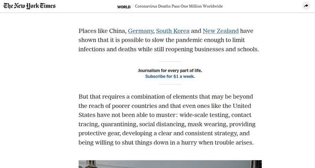 北美观察丨全球新冠死亡病例破百万 美国防控效果仍然最差