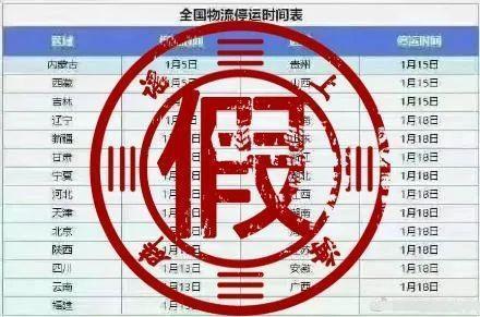 辟谣!2021年春运取消物流停运系谣言