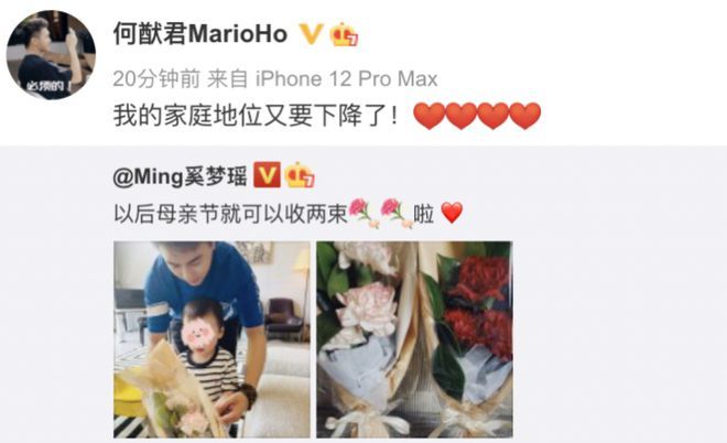 奚梦瑶母亲节宣布怀二胎：以后可以收两束康乃馨