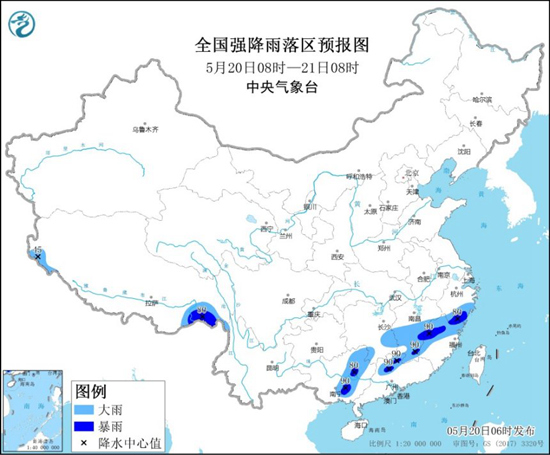 【暴雨蓝色预警】江西等5省区部分地区有暴雨 注意防范强对流天气