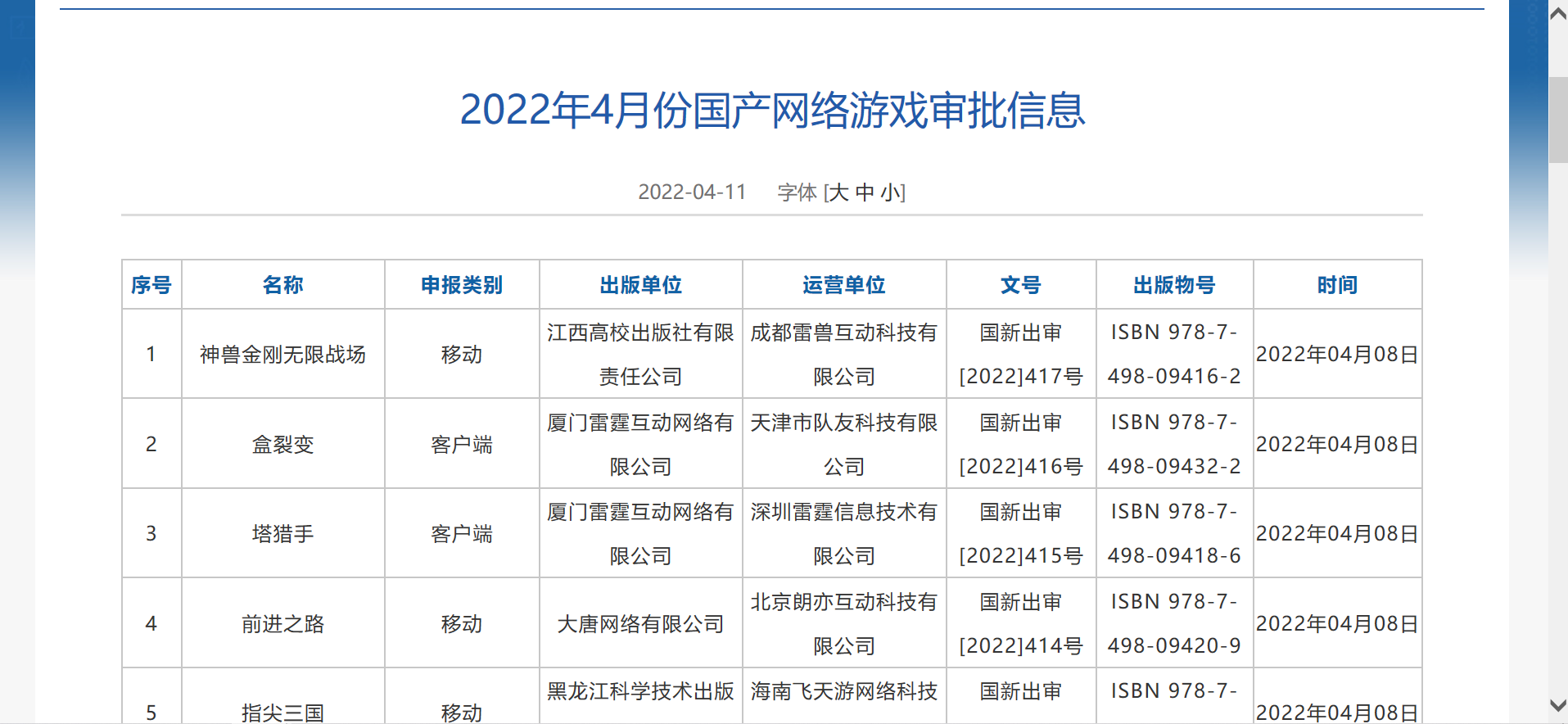 游戏版号时隔8个月再发放 多家厂商收到过审通知