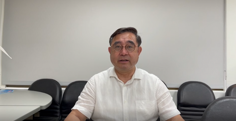新党主席吴成典预告新党今晚6时将到佩洛西下榻旅馆抗议,图自新党办公室