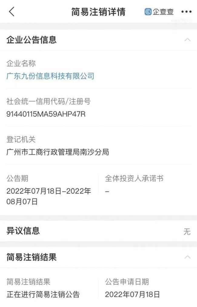 汪小菲持股公司申请注销 注册资本1000万元