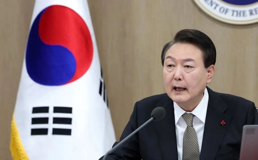 尹锡悦27日上午在龙山总统府出席第57次定期国务会议 图源:韩媒