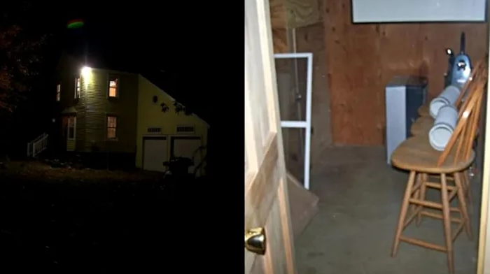 左为养父母的房子,右为奥利维亚居住的“地牢”