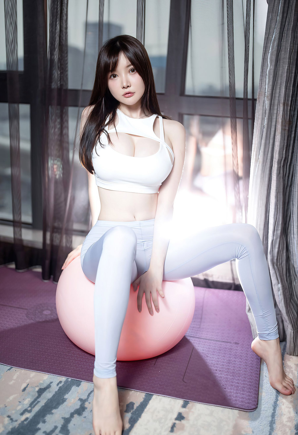 糯美子MINIbabe健身房紧身运动内衣