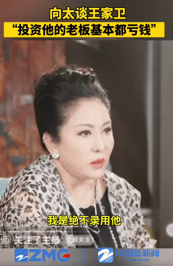 向太说自己绝不录用王家卫 因为他不受控制